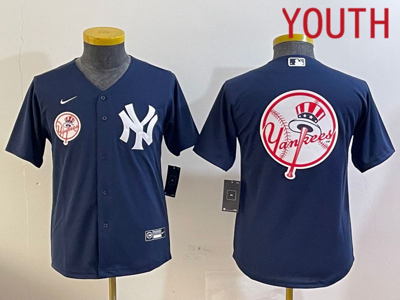 Youth New York Yankees Blank Blue Game 2024 Nike MLB Jersey style 1209->youth mlb jersey->Youth Jersey